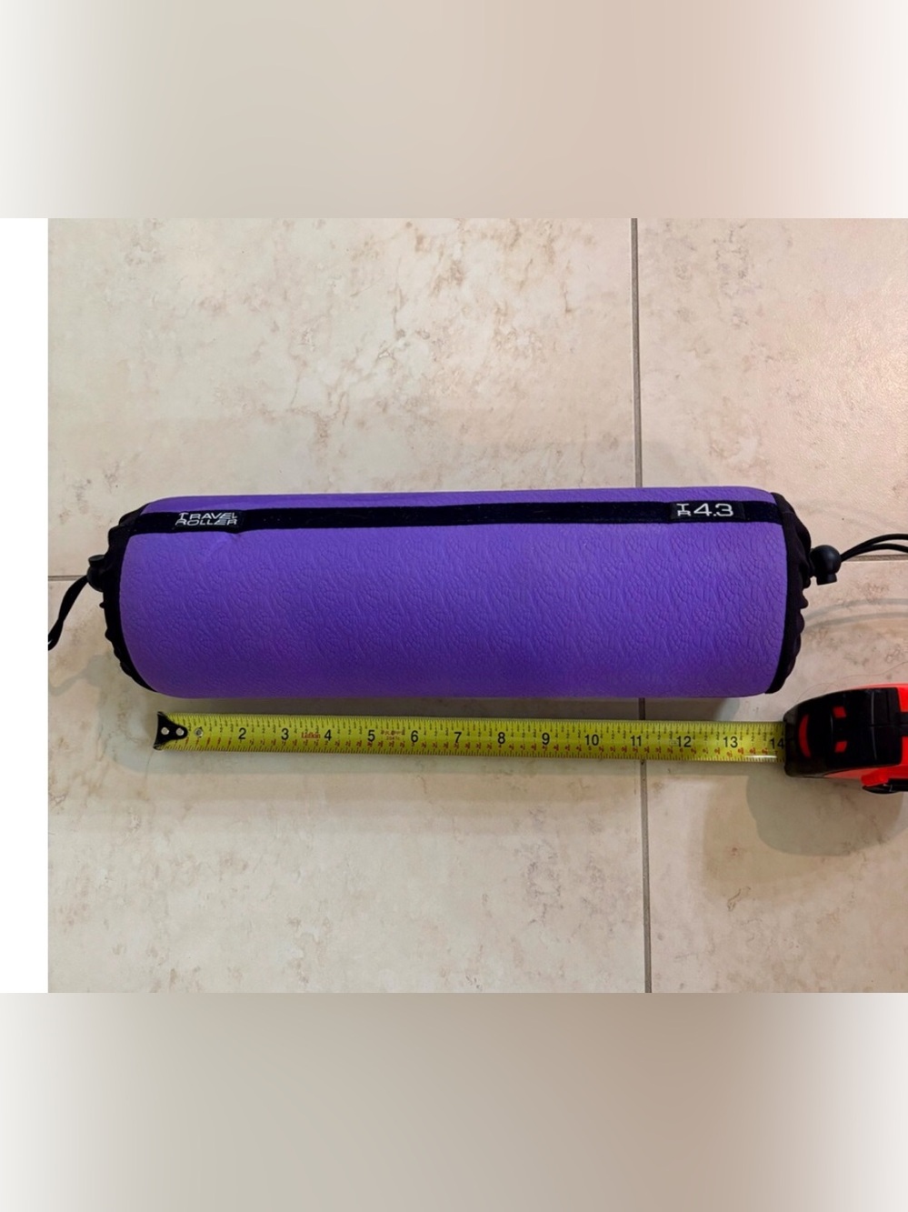 Purple Foam Roller with Black Trim. Travel  Roller IR 4.3